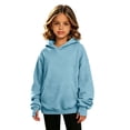 thumbnail image 4 of BLVB Hoodies for Girls Long Sleeve Cute Pullover Lightweight Comfy Oversized Hooded Sweatshirt with Thumb Hole(Sky Blue,13-14 Years), 4 of 8