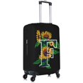 thumbnail image 4 of Sunflower Initial Name F Black Luggage Cover Elastic Washable Stretch Suitcase Protector Anti-Scratch Travel Suitcase Cover for Kid and Adult L (Fit 25-28 inch suitcase), 4 of 6