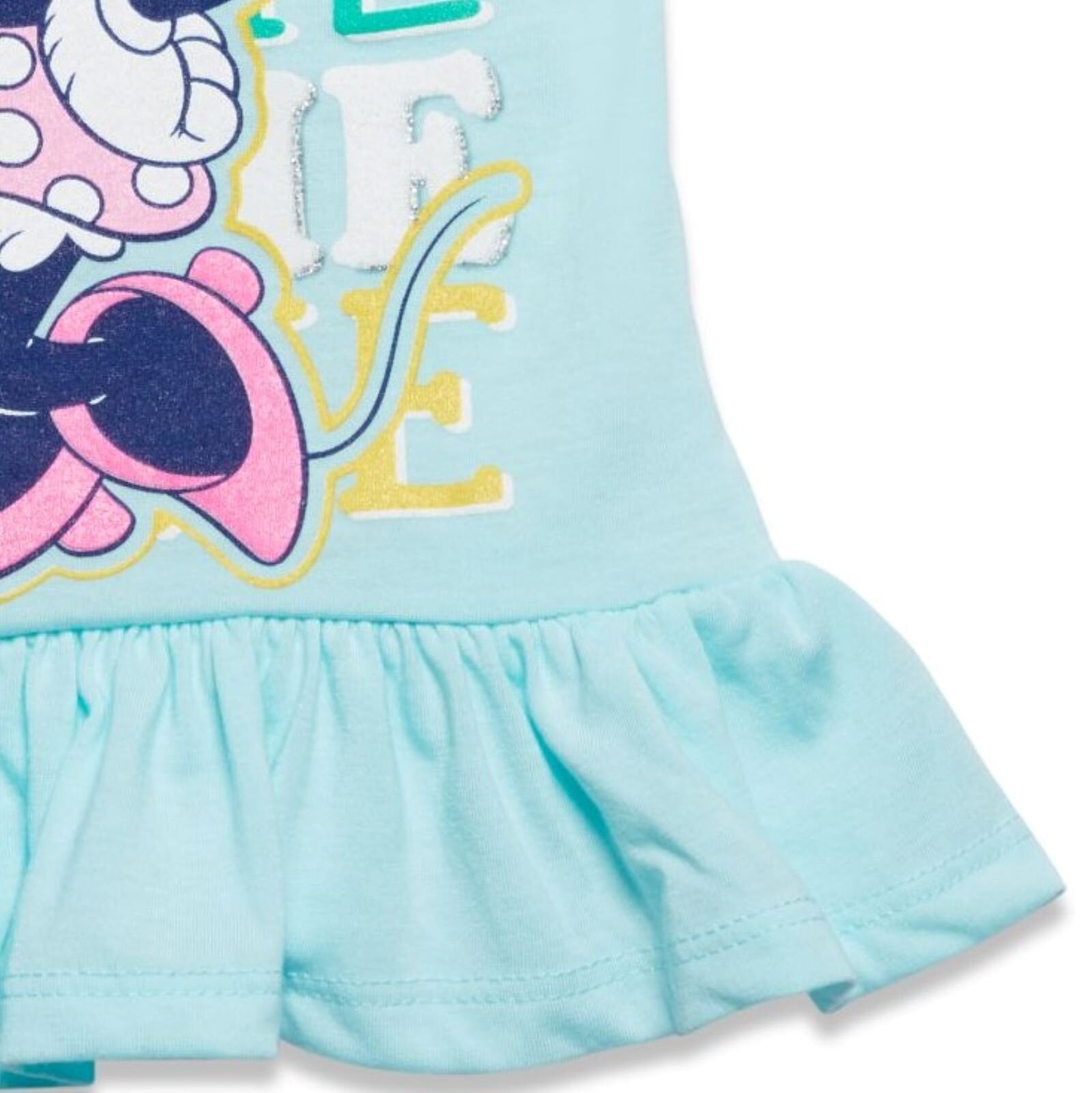 Disney Minnie Mouse Toddler Girls Tank Top and Active Retro Dolphin French Terry Shorts Infant to Little Kid