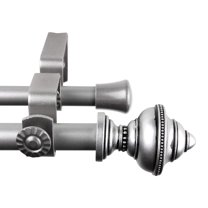 Home Window Palace Double Curtain Rod 84-120 inch - Satin Nickel