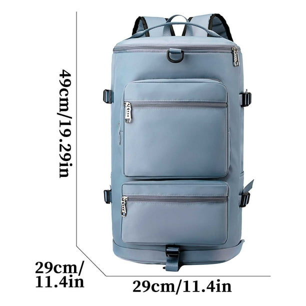 Mochila de viaje de gran capacidad, ligera, para senderismo, de uso diario, multiusos, para el trabajo, la escuela, el gimnasio y aventuras al aire libre. Bolso de hombro informal de poliéster con