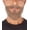 Brown, variant on HPO White Short Boxed Stubble Beard with Connected Mustache - Fake Facial Costume Hair Props