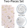 thumbnail image 2 of Fingertip Face Bath Towels Cute Ballerinas and Unicorns, Soft Absorbent Thin Guest Hand Towels, 2 Pack Decorative Dish Towels for Kitchen Bathroom Hotel Gym, 30x15 Inch, 2 of 6