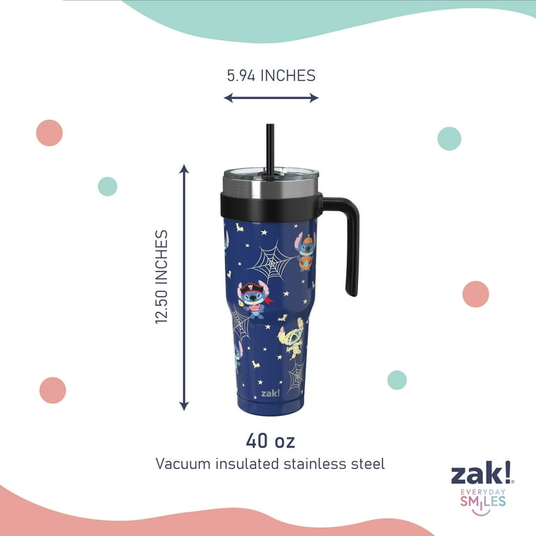 Zak Designs 40oz Stitch Halloween Straw Handle Tumbler
