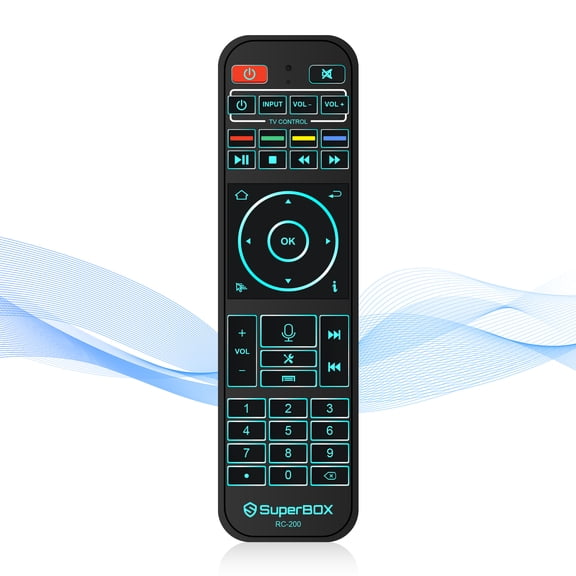 SuperBox Remote Control RC-200, Authorized Original SuperBox S7/S6/S5/Elite/Supreme Series TV Box Voice Remote Control for Superbox