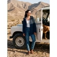 thumbnail image 3 of Rokka&Rolla Women's Stand Collar Trench Coat Windbreaker Jacket, 3 of 12