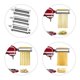 thumbnail image 4 of Ounissouiy Máquina para hacer espaguetis, accesorio de acero para el hogar, suministros de tienda, rodillo de fideos resistente, manualidades Herramientas y accesorios para hornear Fideos ásperos, 4 of 6