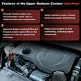 thumbnail image 4 of Manguera de Entrada de Refrigerante Superior del Radiador Única para Jeep Compass Patriot 2.0L 2.4L 2007-2017 para Dodge Caliber 1.8L 2.0L 2.4L 2007-2012 No. 5058172AH/5058172AE, 4 of 7