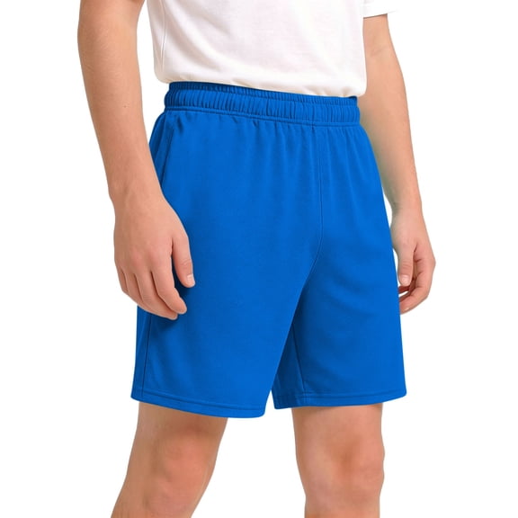 Cethrio Boys Athletic Shorts Size 14, Elastic Waist Summer Relaxed Fit Casual Kids Running Shorts Blue Size 14