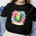 thumbnail image 2 of Jinhomg Summer T-Shirts for Toddler Novelty Funny Cartoon Character Graphic Tees Boys Girls Comfy Short Sleeve Crew Neck Tops Kids Daily Wear Black 3 Years, 2 of 5