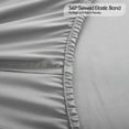thumbnail image 5 of JOHNPEY King Size Cooling Bamboo Sheets Set Silky Soft Bed Sheets for King Size Bed with 18 Inch Deep Pocket,4 Pieces, Gray, 5 of 8