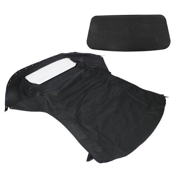 LABLT Convertible Soft Top with Plastic Window Black Sailcloth Replacement for 1996-2006 Sebring