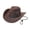 Coffee, variant on Retro Western Cowboy Hat, Wide Brim Classic Top Hat, Adjustable Belt Accessory Design, Unisex Fashion Headwear for Daily Wear Outdoor Travel and Themed Party Decoration, Coffee