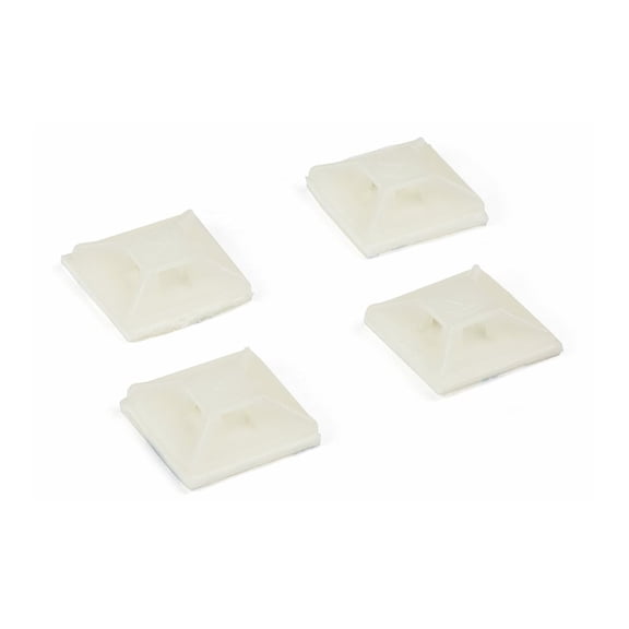 Startech.com 100 Pack Cable Tie Mounts With Adhesive Tape For 0.13 In. (3.2 Mm) Wide Ties, Nylon/plastic Zip Tie Mounts, Electrical/network Cable Wrap Mounts / 94v-2 Fire & Ul Rated Taa - Nylon 66