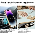 thumbnail image 2 of Compatible with iPhone 13 Pro Case 6.1” Thin Silicone Protective Cover with Ring Holder Magnetic Kickstand Slim Shockproof Phone Cases Soft TPU Bumper - Black, 2 of 18