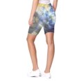 thumbnail image 3 of Women's Plus Size High Waist Workout Stretch Active Yoga Print Biker Shorts Pants, 3 of 5