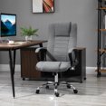 thumbnail image 2 of Vinsetto Chaise de Bureau Dossier Haut Réglable en Hauteur avec Roulettes, Noir (Ensemble de 1), 2 of 10