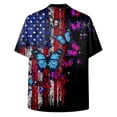 thumbnail image 6 of mgoYE Men USA Patriotic T Button Shirt 250th Anniversary USA Tshirt 4th of July Button Shirt American Flag Tee Tops 250th Anniversary Gifts(Black,2XL), 6 of 6