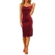 thumbnail image 1 of INSPIRE CHIC Vestidos de Mujer de Terciopelo con Cuello de Cowl Sin Mangas Bodycon con Abertura Lateral y Tirantes Ajustables Midi S Rojo, 1 of 6