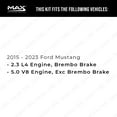 thumbnail image 2 of Max Advanced Brakes - Brake Kit for 2015 2016 2017-2021 Ford Mustang w/ 2.3L Brembo Brake or 5.0L Exc Brembo Brake Front Replacement Geomet Coated Disc Brake Rotors and Ceramic Brake Pads, 2 of 9