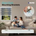 thumbnail image 3 of Biltek Zebra Cordless Window Blinds, Dual Layered Light Filtering Roller Shades, Easy Install Blinds, Indoor Home Decor, Pull-Down Shades for Windows, Light Control for Day & Night, Gray, 63"W X 72"H, 3 of 7
