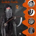 thumbnail image 4 of Gymax 8.5 FT Halloween Decoration Animated Standing Grim Reaper Creepy Sounds, 4 of 8