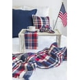 thumbnail image 3 of Harbor Plaid Patriotic USA 4th of July Memorial Day Labor Day Cookout Americana Liberty Decorative Throw Blanket, 3 of 4