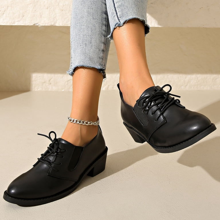 women's black lace up dress shoes Women's Oxford Shoes