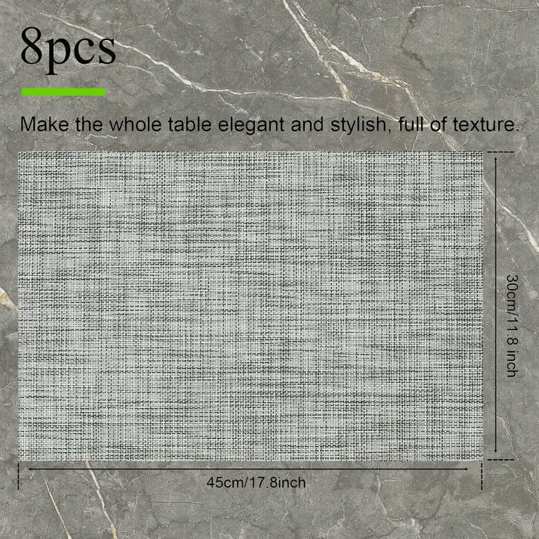 Aspire 8PCS Elegant Placemats For Round Table
