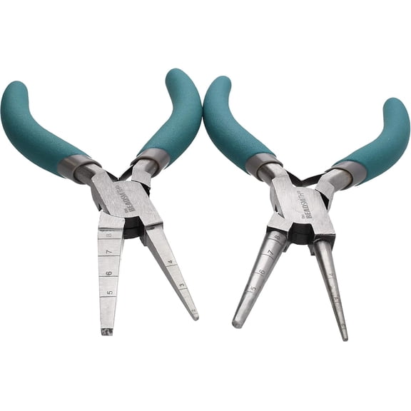 The Beadsmith Loop Rite and Square Rite Combo Pack, Create Consistent 2-8mm Diameters for Jump Rings in Round and Square Shapes, Wire Working tool for Jewelry Making