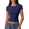 thumbnail image 1 of Camiseta QINSEN Slim Fit de manga corta para mujer Estate Blue, 1 of 6