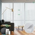thumbnail image 1 of Yoolax Motorized Vertical Blinds Remote Voice Control Vertical Blind Smart Automatic Window Track Slats Set for Patio Sliding Glass Doors(Blackout Pure White,54"W x 63"H), 1 of 7