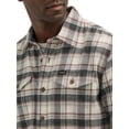 thumbnail image 4 of Wrangler Men's Long Sleeve Regular Fit Flannel Plaid Shirt, S-2XL, 4 of 4