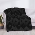 thumbnail image 3 of Honeii Black Poker print throw blanket, crafted from cozy cotton flannel, offers versatile home decor as a bedding suitable for all seasons.-80"x60", 3 of 6