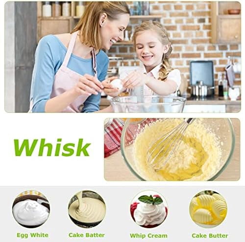 Immersion Handheld Blender with Whisk, 20-Speed & Turbo Mode Hand Blender Stick 500W, 304 Stainless Steel Hand Blender for Soup, Smoothie, Puree, Baby Food