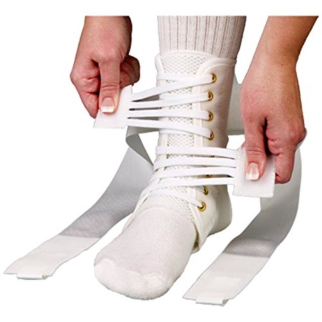 aso speed lacer ankle brace (medium white) by medspec/aso braces
