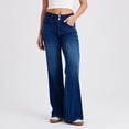 thumbnail image 5 of vigerkar Wide Leg Jeans for Women Trendy High Waisted Stretchy Denim Pants Baggy Jeans Trouser Jeans with Pockets (Blue, XS), 5 of 9