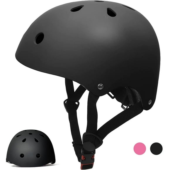 Tripumer 9-15 Ages Youth Bike Helmets Skateboard Scooter Helmet Boys Girls Bicycle Helmets Cycling Adjustable Helmets Black
