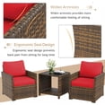 thumbnail image 6 of AECOJOY 7 Pieces Outdoor Furniture Set with Storage, Rattan Wicker Sectional Sofa Couch Patio Conversation Set - Red, 6 of 7