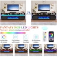 thumbnail image 6 of ChVans Fireplace TV Stand for 90" 95" 100" with LED Light & Outlets, 92.5" Large Entertainment Center Gaming Soundbar Shelf with 50'' Electric Fireplace, 6 of 8