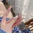 thumbnail image 5 of 925 Sterling Silver Bracelet Minimalist Double Ball Bracelet Women's Jewelry,Cuff Bangle, Polished Open Cuff Bangle, Sleek Garlic Shaped Design Women’s Polished Metal Open Cuff Bangle,Silver,, 5 of 9