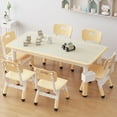thumbnail image 2 of AKDSteel Height Adjustable Kids Table and 6 Chairs Set - Graffiti Desktop, Easy-to-Clean Arts & Crafts Table with Non-Slip Legs, Detachable Storage Box for Daycare, Classroom, and Home, 2 of 8