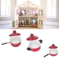 thumbnail image 4 of Dollhouse Mini Pots, 3Pcs Wear Resistant Dollhouse Miniature Metal Pots Pans Exquisite Details With Lid For Gifts Universal Otros, 4 of 8
