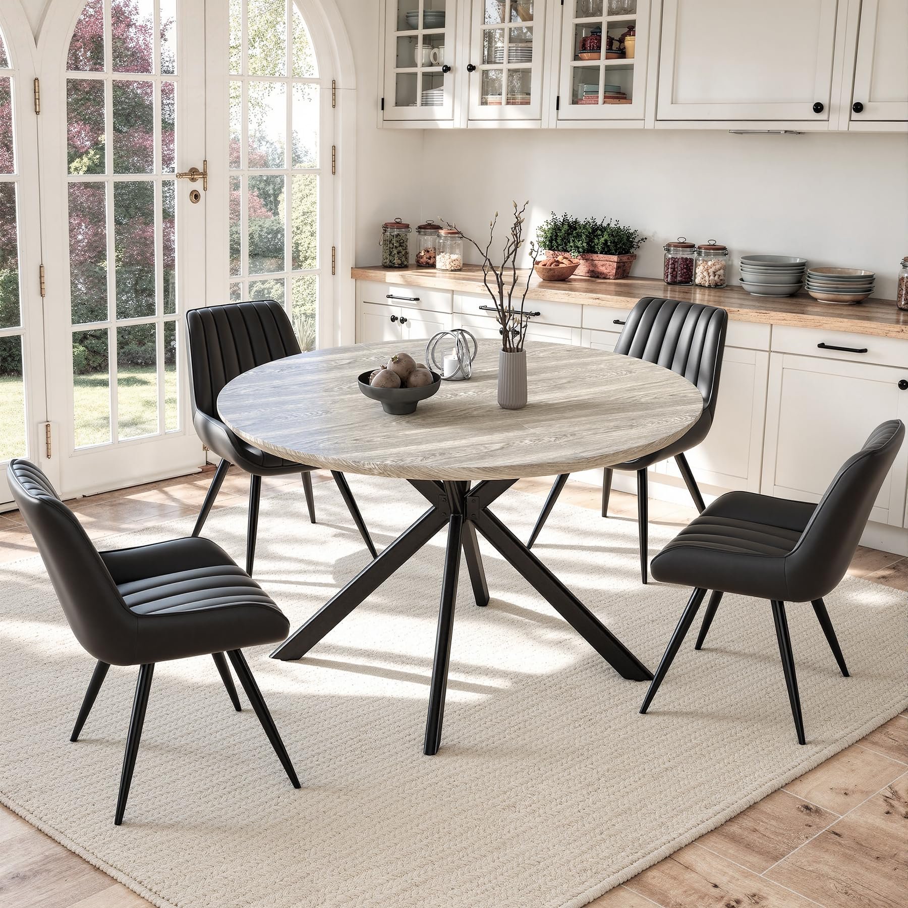 round 5-piece dining table set product