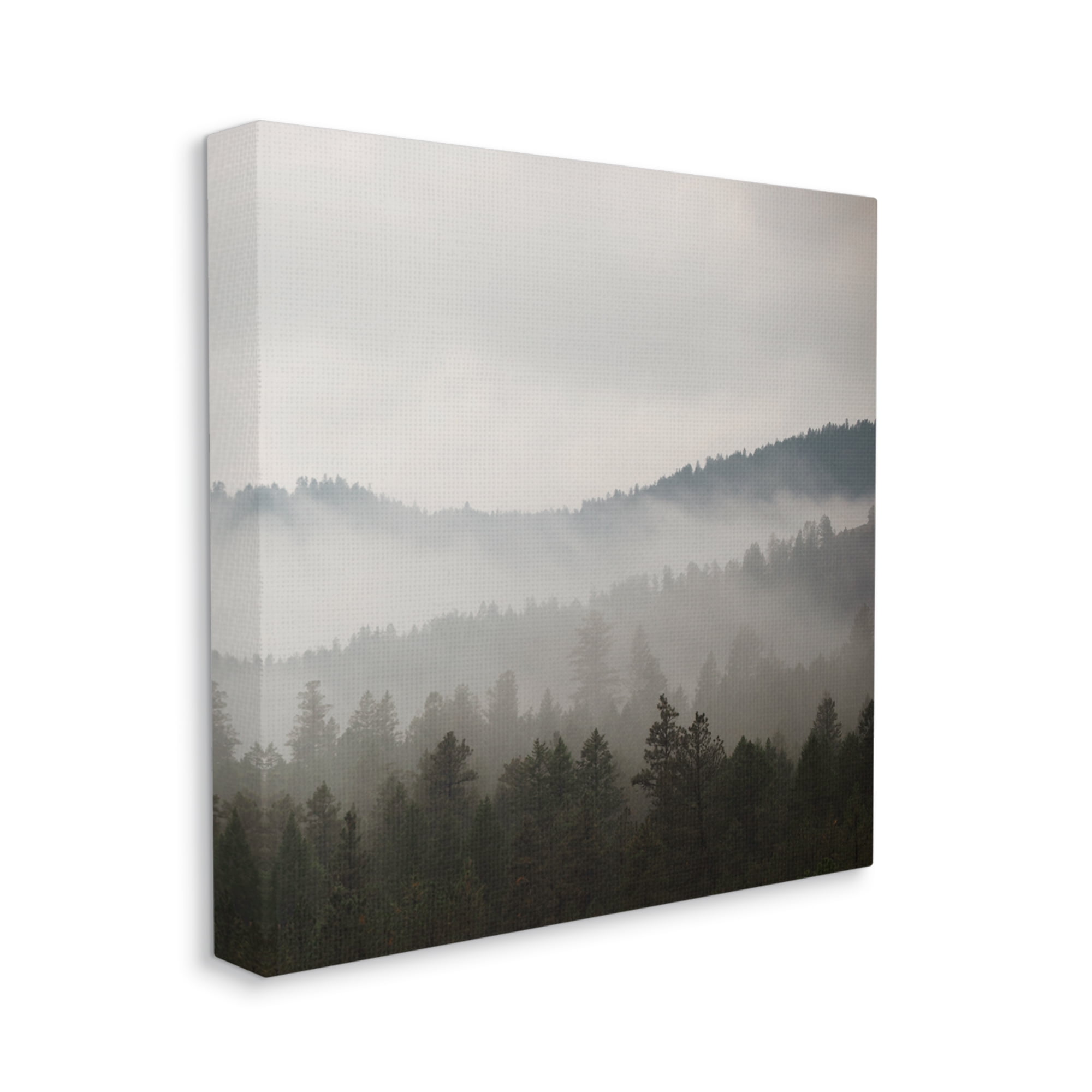 Stupell Industries Sun Rays Through Fog Over Woodland Mountain Hills Photograph Gallery Wrapped Canvas Print Wall Art, Design by Carol Robinson