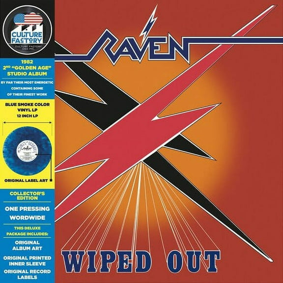 Raven - Wiped Out - Orange & Blue Smoke - Music & Performance - Vinyl