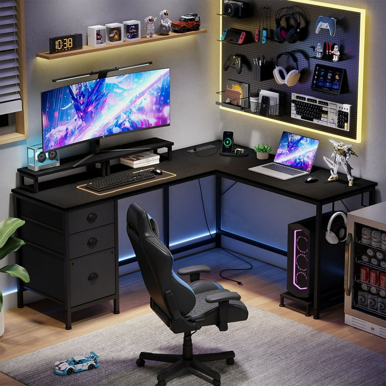 GIKPAL L-Shaped Computer Desk, 95