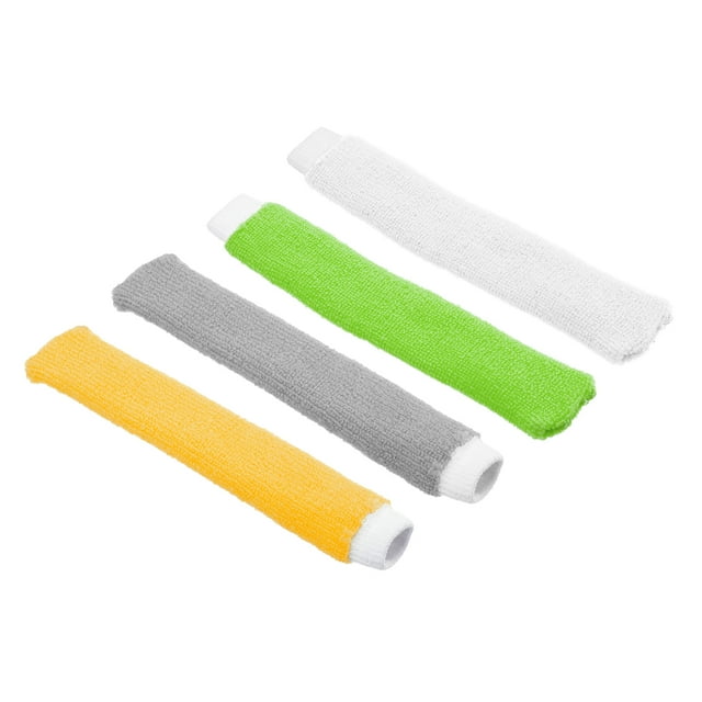 Unique Bargains Anti Skid Sweatband Badminton Tennis Racket Towel Grip Overgrip, Grey/Yellow/Green/White 4 Pack
