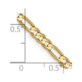 thumbnail image 2 of Auriga Fine Jewelry 14K Yellow Gold 3mm Concave Open Figaro Bracelet 8inch for Women, 2 of 6