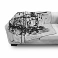 thumbnail image 3 of European Soft Flannel Fleece Throw Blanket, Venice City Sketch Style Hand Drawn Historical Buildings Tourist Town Picture, Cozy Plush for Indoor and Outdoor Use, 60" x 80", Black White, by Ambesonne, 3 of 6